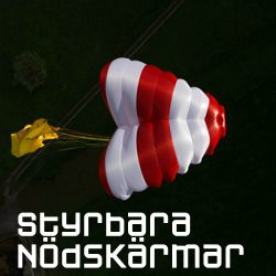 Styrbara nödskärmar